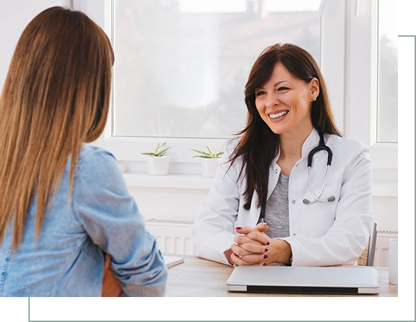 Doctor and patient are discussing